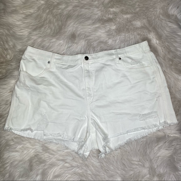 NWT Aerie Daydream Denim Shorts in White Size XXL - Picture 9 of 9